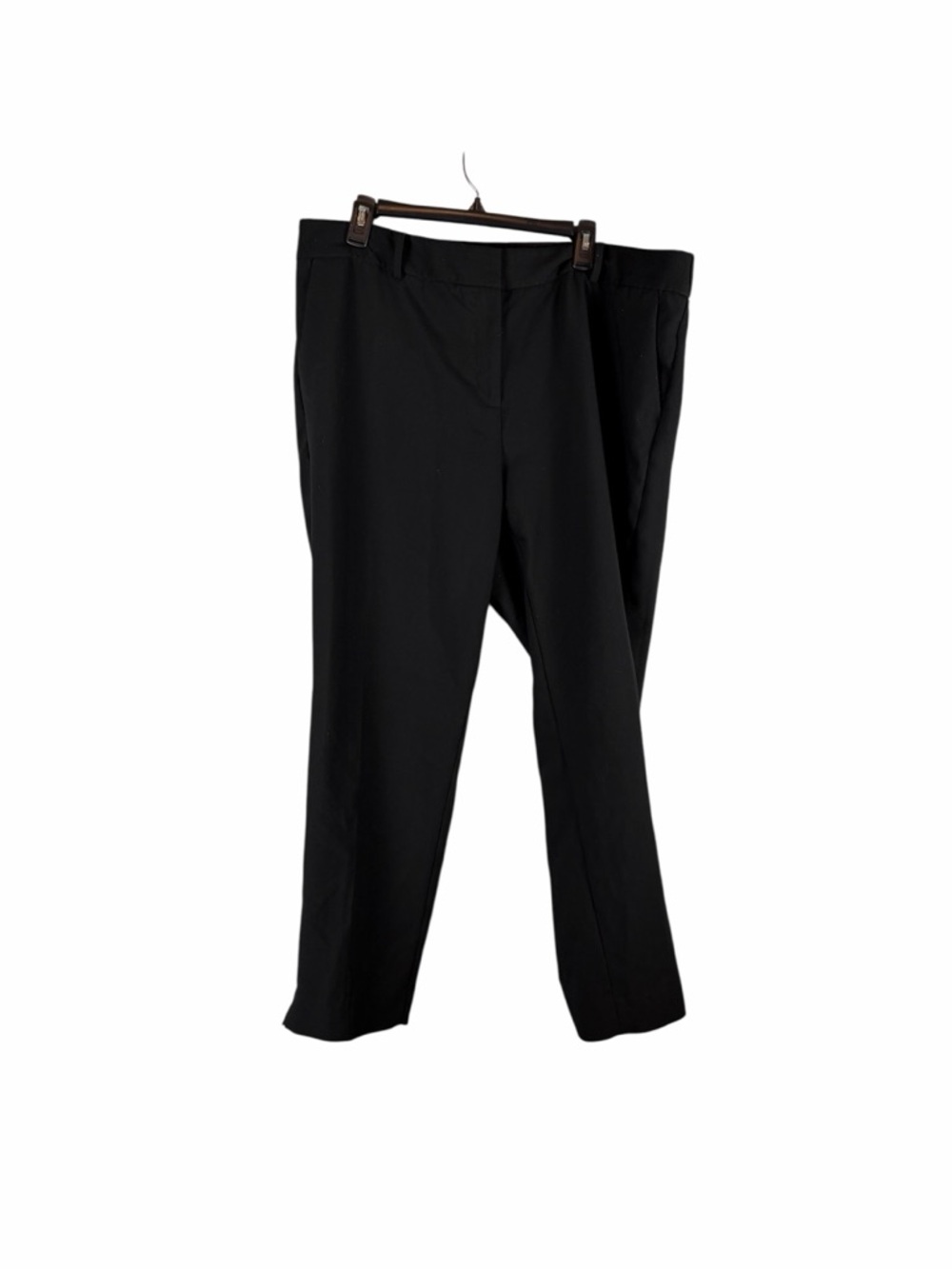 Talbots Hampshire Ankle Pants Black Straight Leg Plus Size 18W